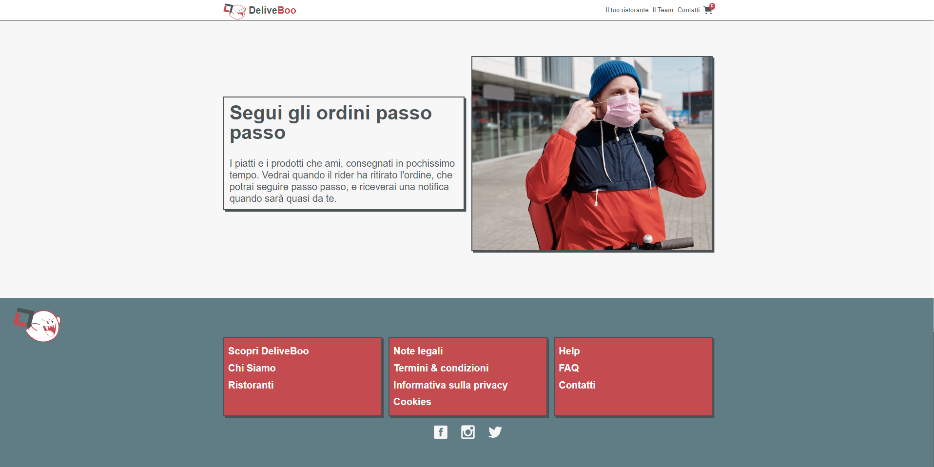 Screenshot del progetto Deliveboo